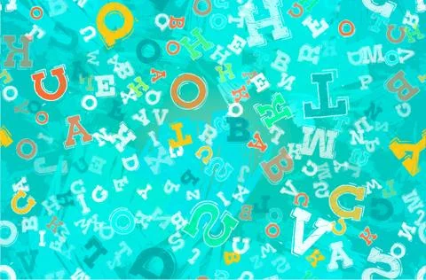 Abstract letters pattern Stock Illustration