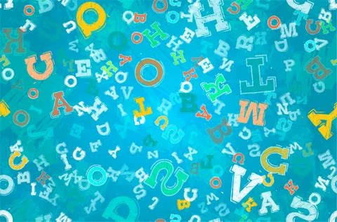 Abstract letters pattern Stock Illustration