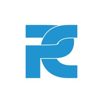 Abstract letters rc simple linked logo vector Stock Illustration