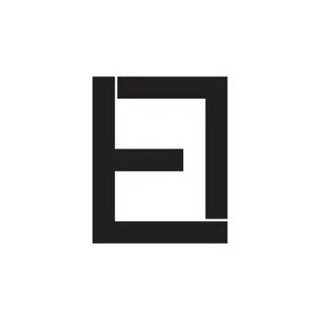 Abstract letters tl simple square geometric logo Stock Illustration