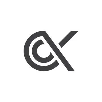 Abstract letters yc simple geometric logo vector Illustrazione stock