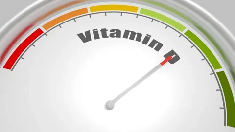 Abstract level indicator of Vitamin D level. Infographics animation. Video stock 302052633