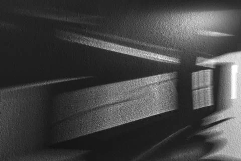 Abstract Light and Shadow on a Wall, Film Noir Background Stock Photos