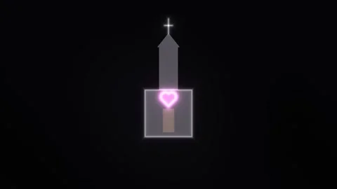 Abstract light animation with heart symbol and cross Stock Footage 338326460