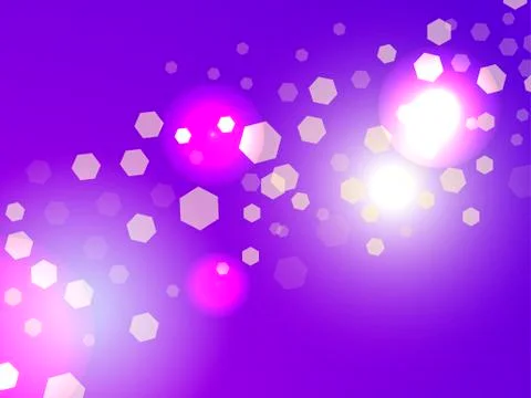 Abstract light background. Bokeh effect. Hexagons on violet gradient. Vector  Ilustración de archivo