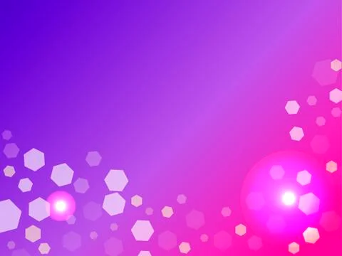 Abstract light background. Bokeh effect. Hexagons on violet gradient. Vector  Ilustración de archivo
