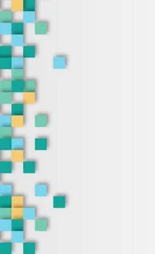 Abstract light background with many multicolored squares - Vector Abstract... 스톡 사진