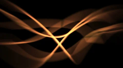 Abstract light background of orange energy lines in curved motion (FULL HD) Stock Footage 37426185