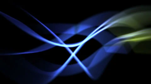 Abstract light background of two-colored energy lines in green and blue (FULL HD Video stock 37423507