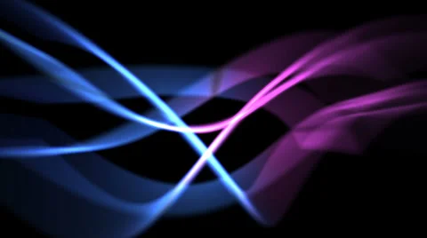 Abstract light background of two-colored energy lines in pink and blue (FULL HD) Stockbeeldmateriaal 37426334
