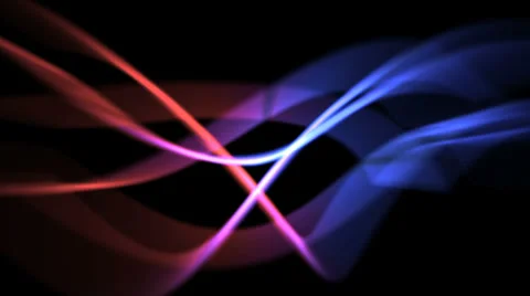 Abstract light background of two-colored energy lines in blue and red (FULL HD) Video stock 37426974