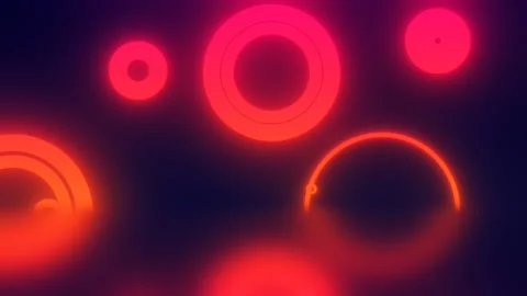 Abstract light background, vivid circle shapes bursting with reflection, looped Video stock 169864108