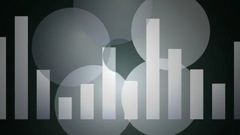 Abstract light bars and circles on dark background Illustrazione stock