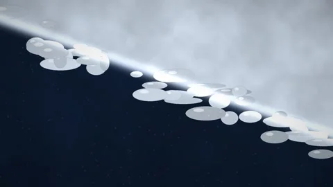 Abstract Light Beam and Floating Bubbles Animation Stock Footage 347814074