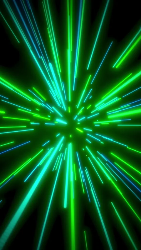 Abstract light beams eyecandy loopable Green Blue 9x16 Stock Footage 150598267