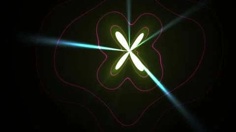 Abstract light beams intersecting in darkness. Stock Footage 335944493