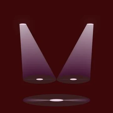 Abstract Light Beams On Red Background Stock Illustration