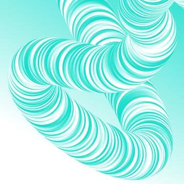 Abstract light blue 3D twisted gradient wave shape concept background Stockillustratie