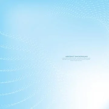 Abstract light blue background with dots and lines, Stock Illustration