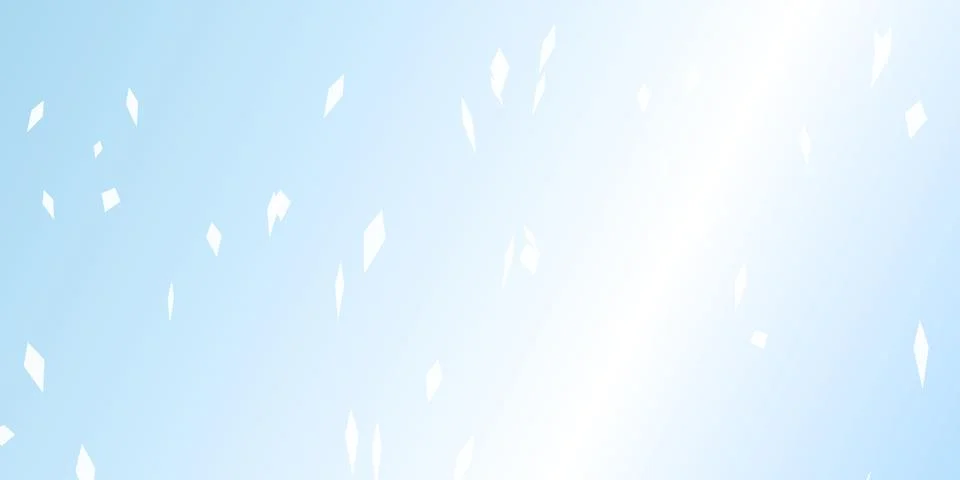 Abstract light blue background with falling white shapes Stock Illustration