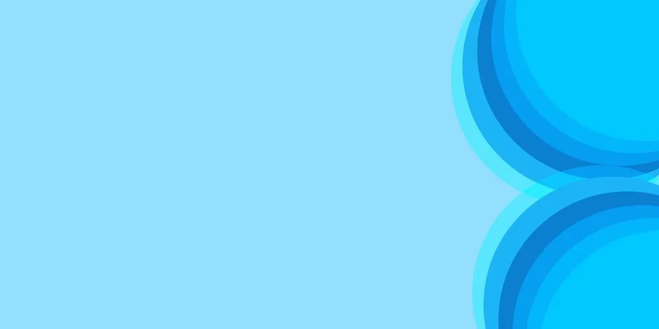Abstract light blue background with overlapping circular shapes Stock Illustration