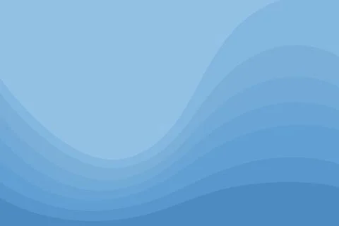 Abstract light blue background. Smooth wavy geometry in azure color. Waves an Foto stock