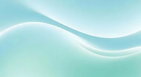 Abstract light blue background with soft wavy lines and smooth gradients fo.. Stock Illustration