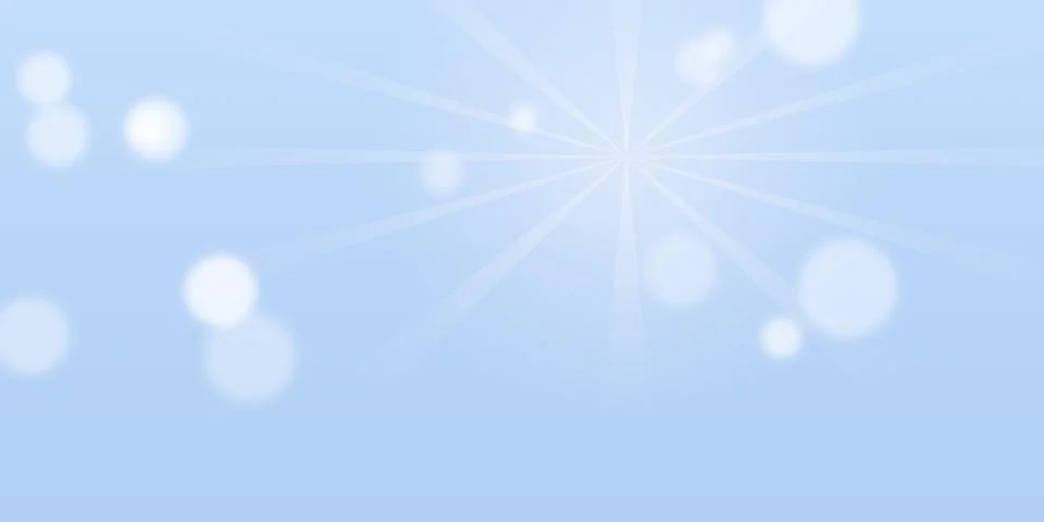 Abstract light blue background with soft glowing bokeh circles Stock Illustration
