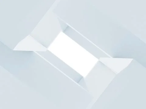 Abstract light blue digital geometric background, 3d Stock Illustration