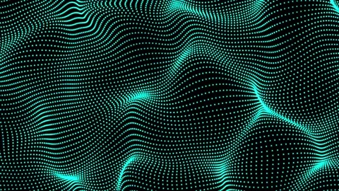 Abstract light blue dots particles flowing wave pattern halftone gradient c.. 스톡 동영상 290851509