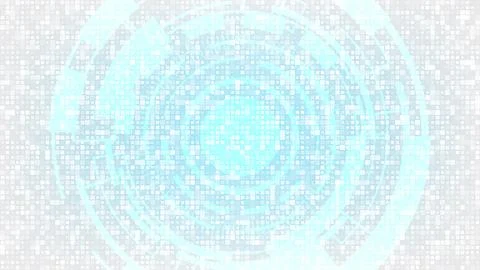 Abstract light blue futuristic technology background with digital hud circl.. Stock Illustration
