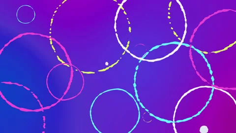 Abstract light blue geometric animated background with exploding circles, rings Stock Footage 151478424