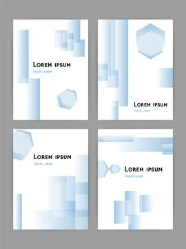 Abstract light blue gradient geometric pattern for cover design Stock Illustration