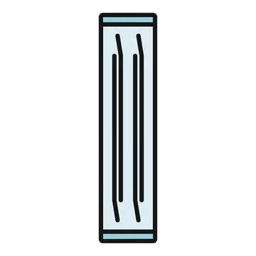 Abstract light blue rectangle icon design Stock Illustration