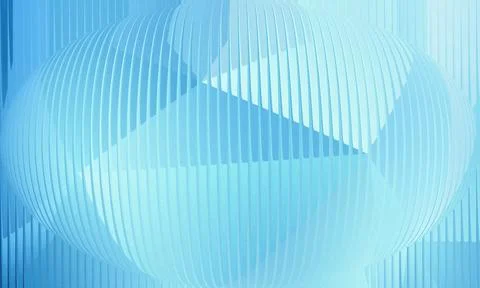 Abstract Light Blue Spherical Distortion with Ribbed Texture and Geometric .. Stock Illustration