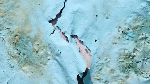 Abstract Light Blue Textured Surface with Grunge Plaster Effect Foto stock