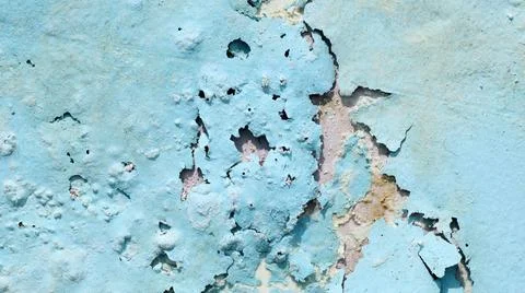 Abstract Light Blue Textured Surface with Grunge Plaster Effect 库存照片