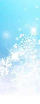 Abstract Light Blue, Turquoise - Vertical Winter Background Banner - with Sno Illustrazione stock
