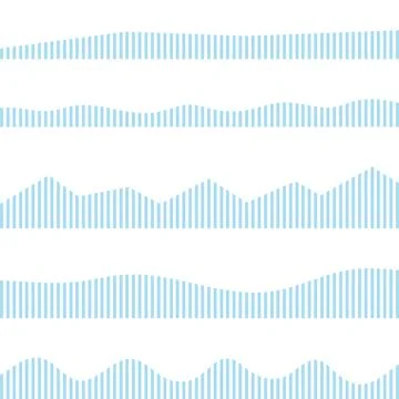 Abstract light blue vertical stripes lines wave patterns collection horizon Stockillustratie