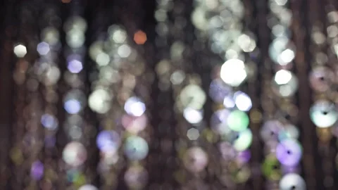 Abstract light bokeh like donut circles in dark Stock Footage 153507970