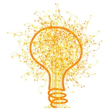 Abstract light bulb Stock Illustration