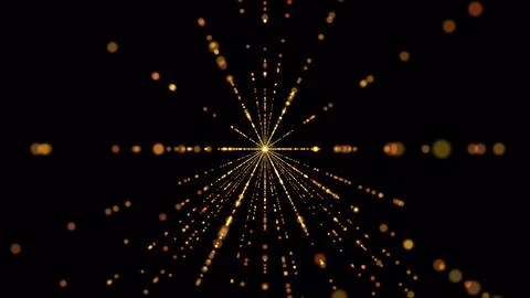 Abstract light burst, light rays, digital image on black background. Stock Illustration