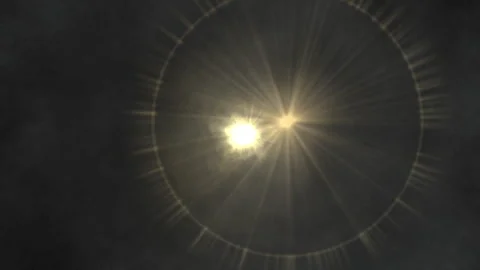 Abstract Light Burst With Radiant Rays in Smoky Atmosphere Stock Footage 299232760