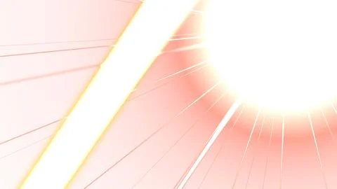 Abstract light burst radiating from a central point on a soft pink background. Illustrazione stock