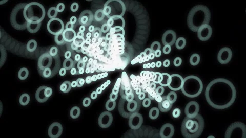 Abstract Light Burst: Teal Circles and Glowing Radiance Animation Background Stock Footage 293409214