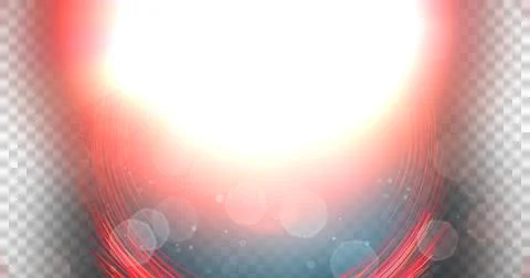 Abstract light burst with vibrant red and blue glow. Colorful bokeh background Stock Illustration