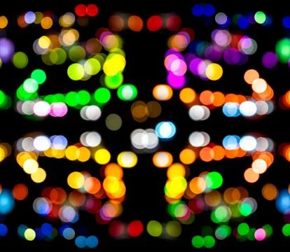 Abstract light carousel at night Foto stock