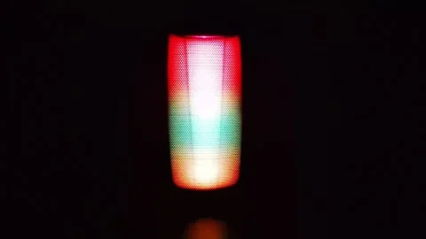 Abstract light changing color from RGB light on dark background. Stock Footage 287594679