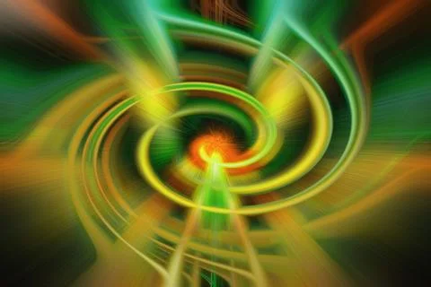 An abstract light circle adorned with twilight radiance stands as a testame.. Stock Illustration