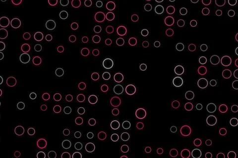 Abstract light circles on black background with red accents Stock Illustration